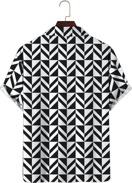 Trendy Men's Printed Crepe Shirt