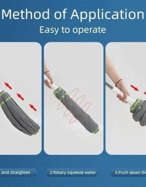 Self Wringing Easy Squeeze Twist Mop for Floor Cleaning Strong Water